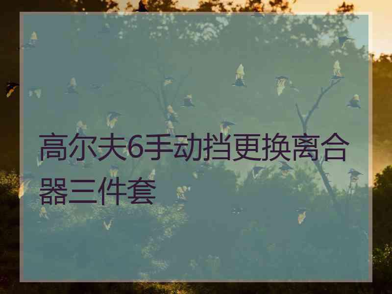 高尔夫6手动挡更换离合器三件套
