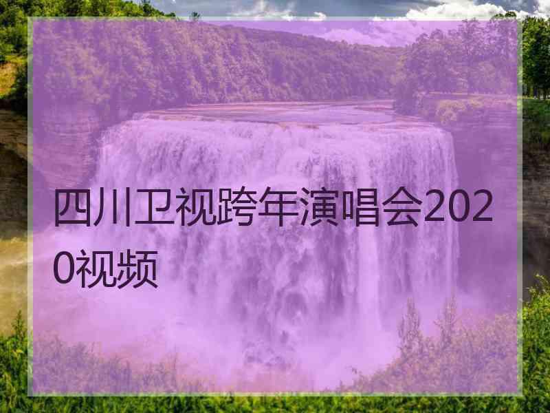 四川卫视跨年演唱会2020视频