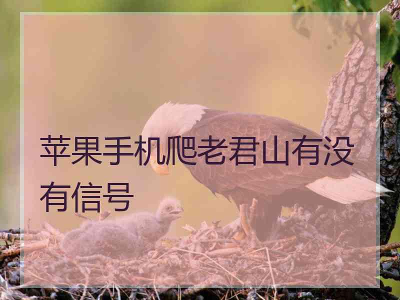 苹果手机爬老君山有没有信号