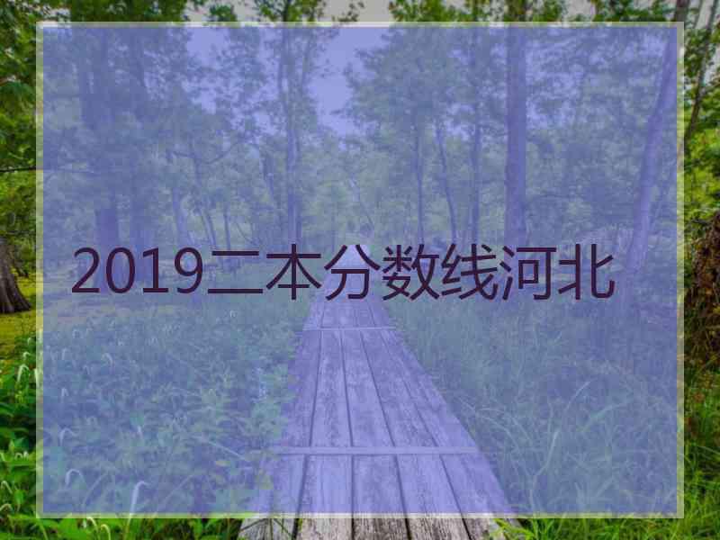 2019二本分数线河北