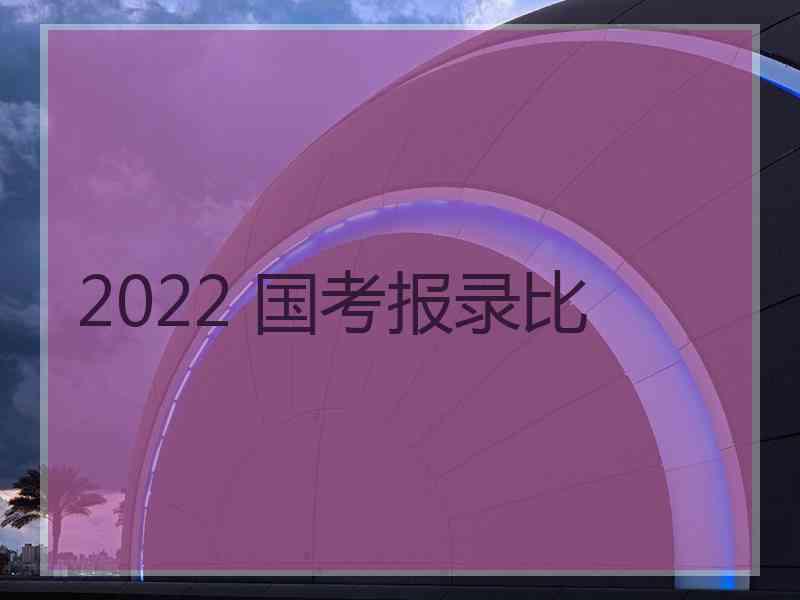 2022 国考报录比
