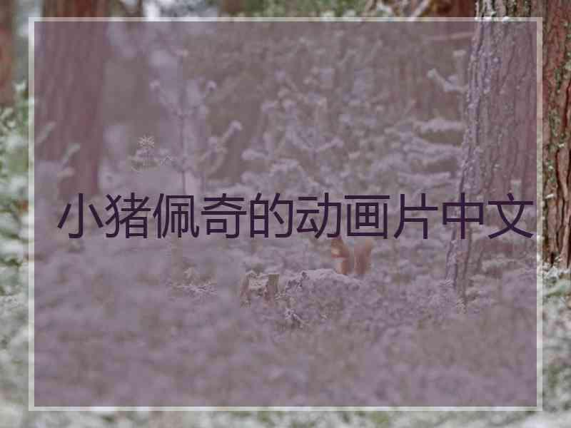 小猪佩奇的动画片中文