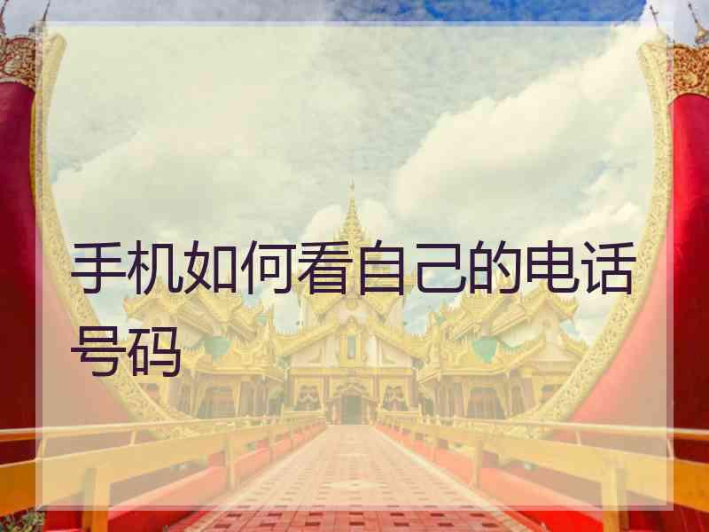 手机如何看自己的电话号码