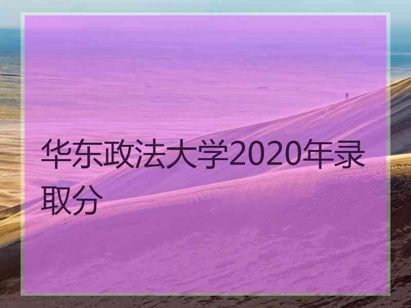华东政法大学2020年录取分