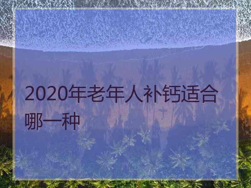 2020年老年人补钙适合哪一种