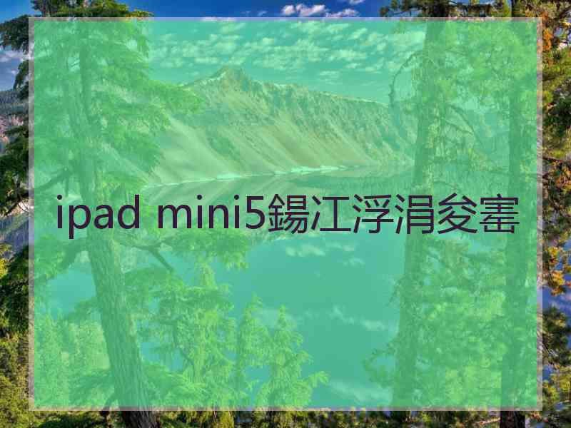 ipad mini5鍚冮浮涓夋寚