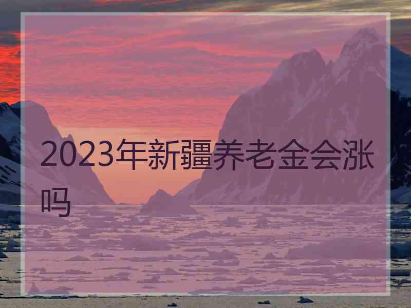 2023年新疆养老金会涨吗