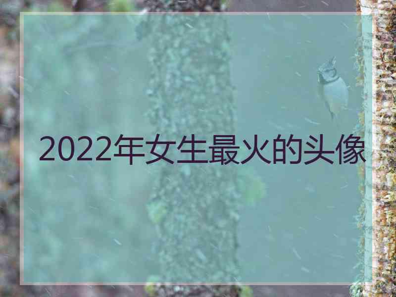 2022年女生最火的头像