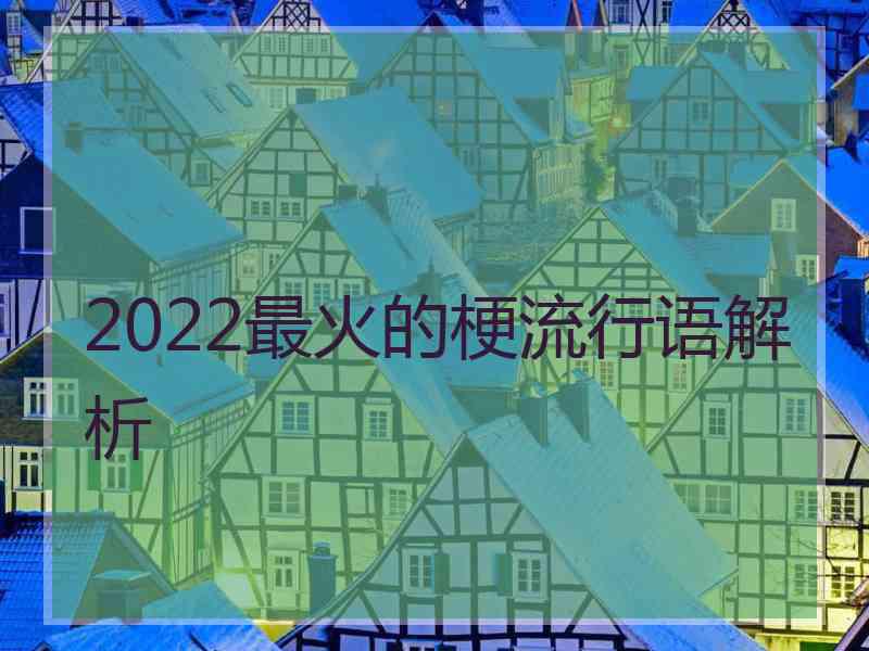 2022最火的梗流行语解析