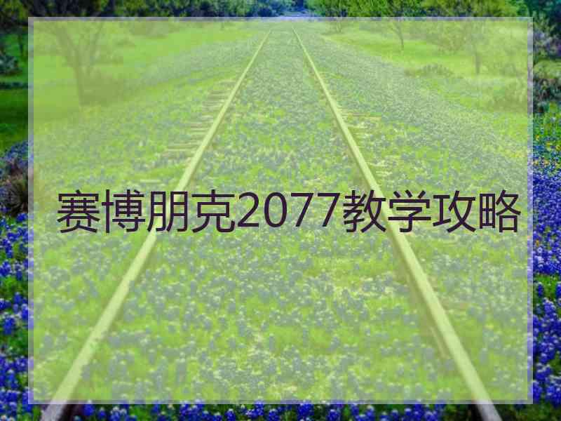 赛博朋克2077教学攻略
