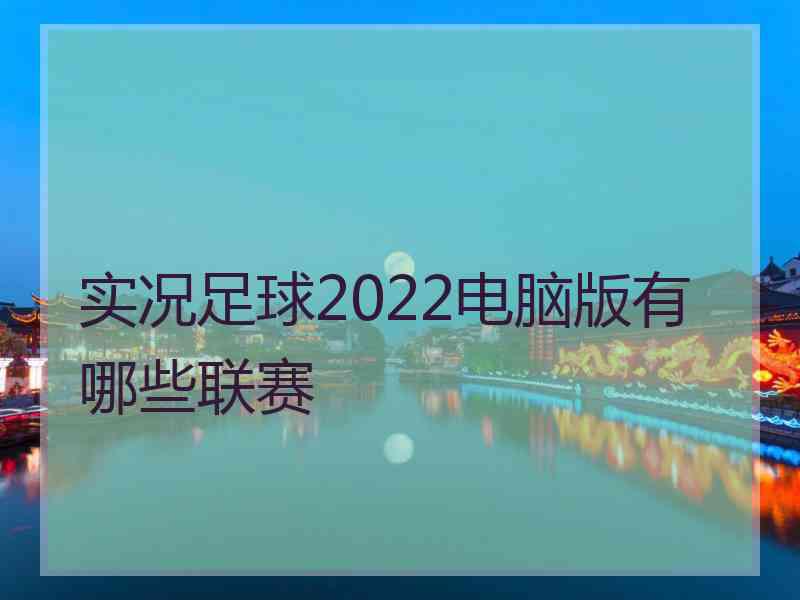 实况足球2022电脑版有哪些联赛