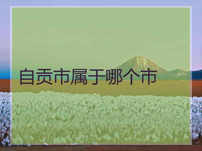 自贡市属于哪个市