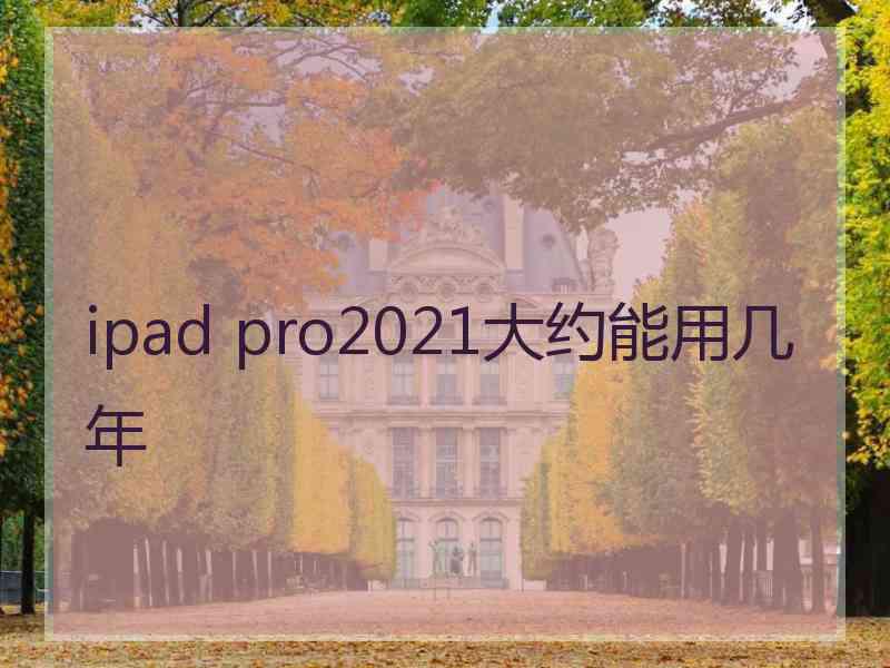 ipad pro2021大约能用几年