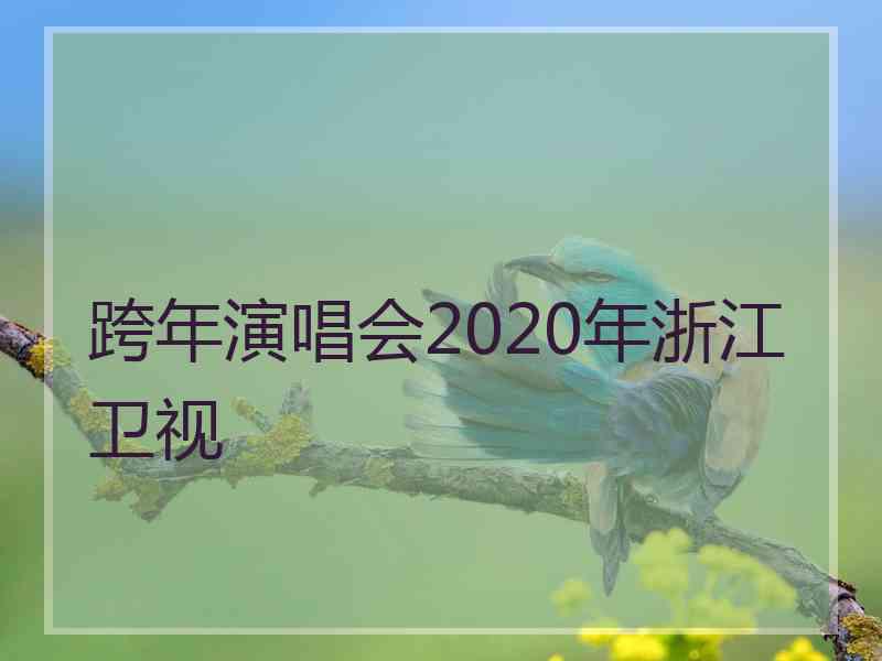 跨年演唱会2020年浙江卫视