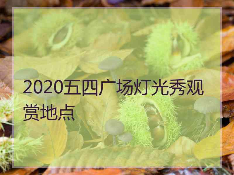 2020五四广场灯光秀观赏地点