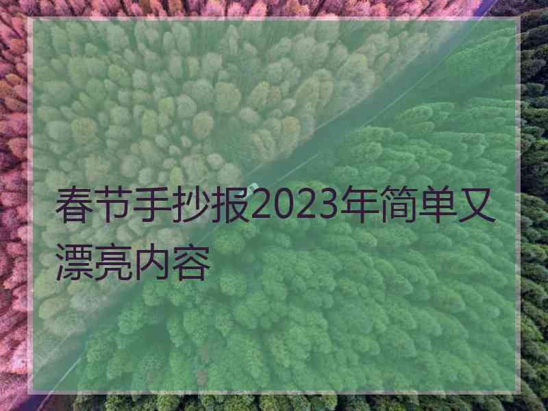 春节手抄报2023年简单又漂亮内容