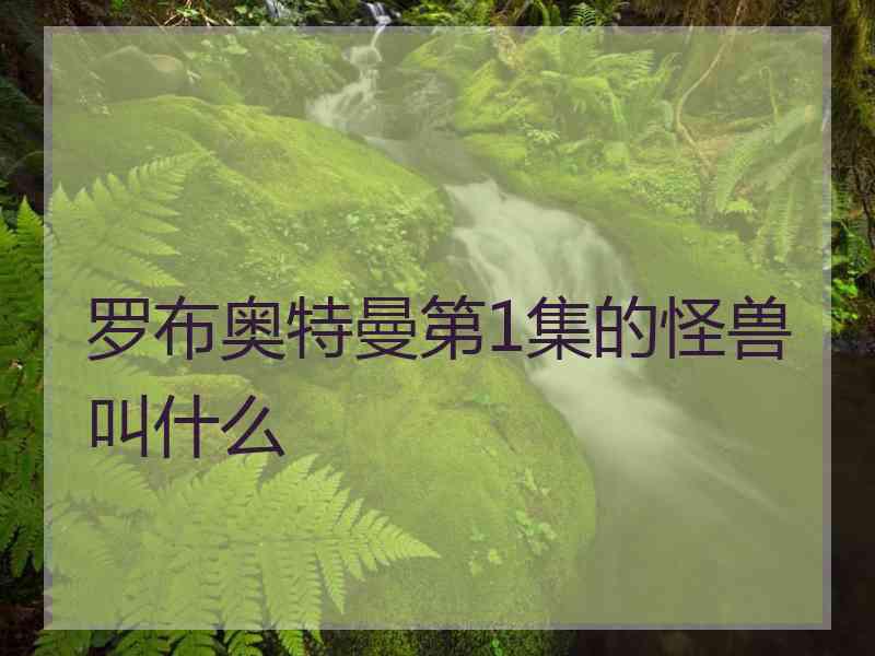 罗布奥特曼第1集的怪兽叫什么