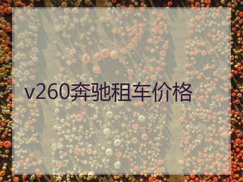 v260奔驰租车价格