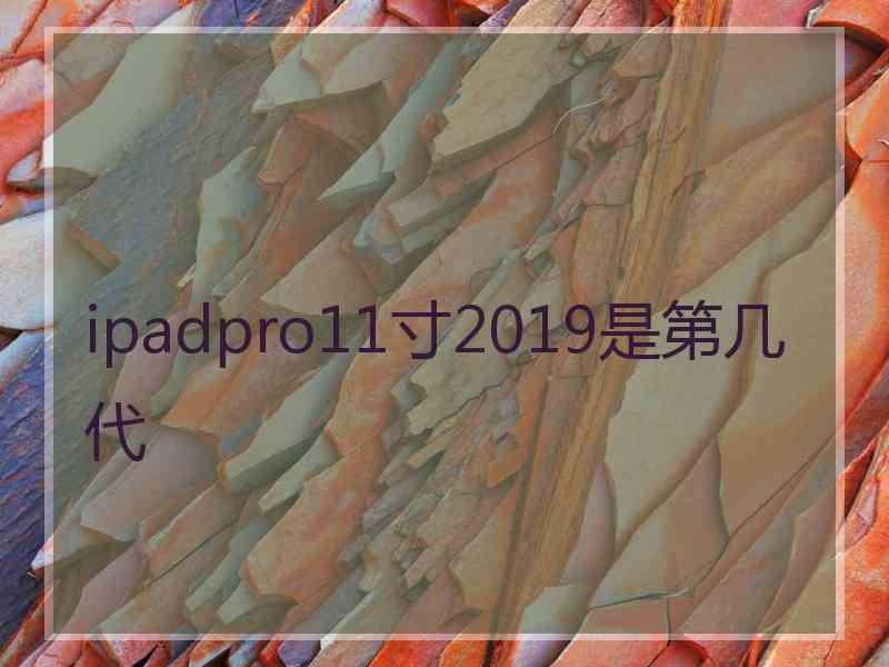 ipadpro11寸2019是第几代
