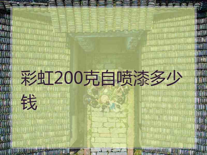 彩虹200克自喷漆多少钱
