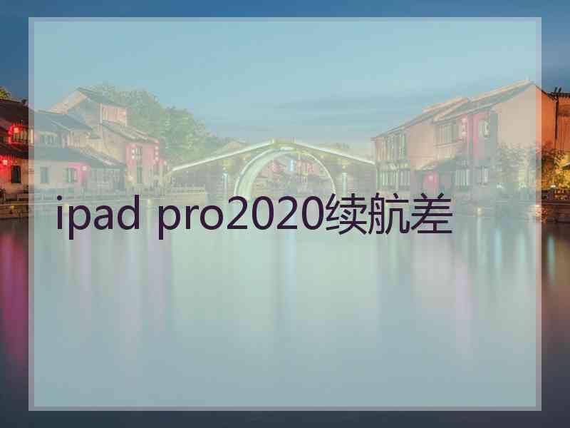ipad pro2020续航差