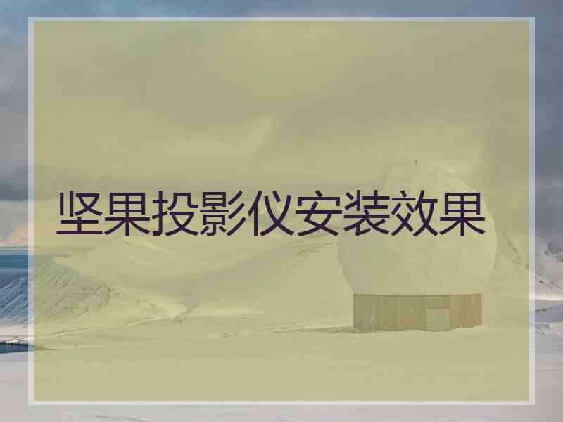 坚果投影仪安装效果