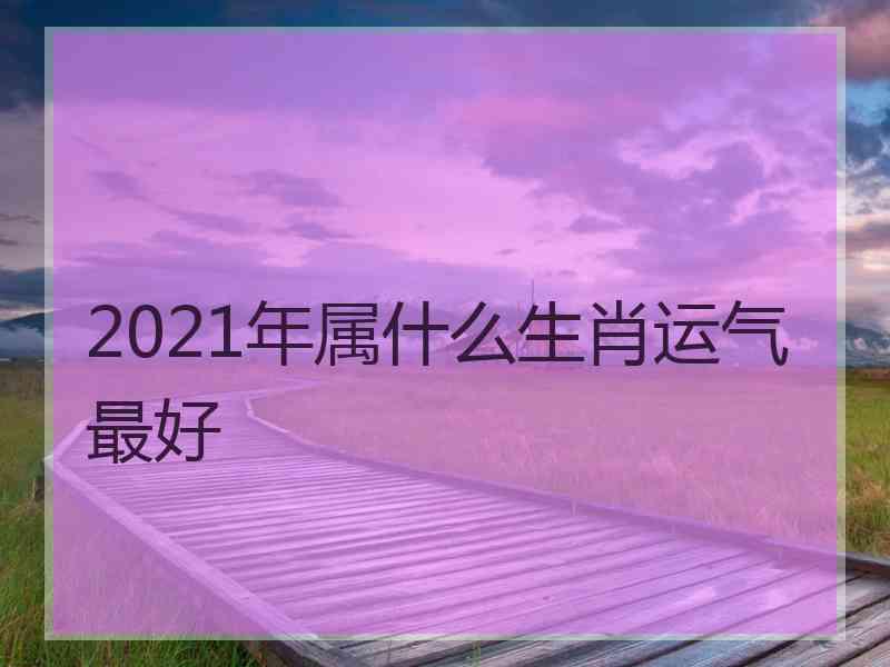 2021年属什么生肖运气最好