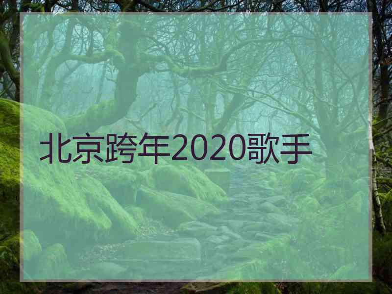 北京跨年2020歌手