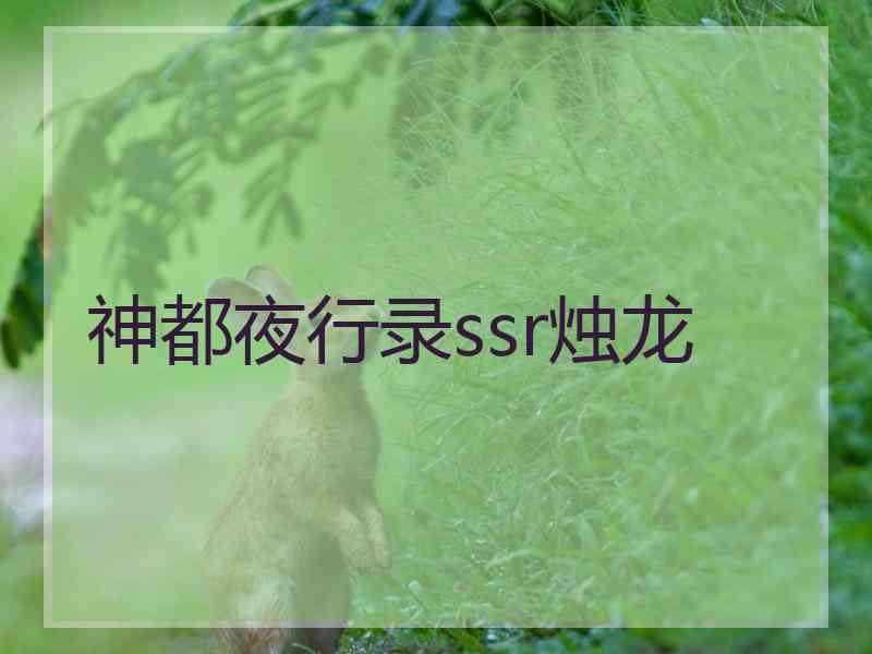 神都夜行录ssr烛龙