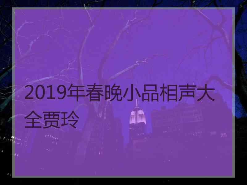 2019年春晚小品相声大全贾玲