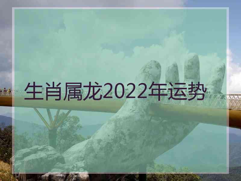 生肖属龙2022年运势