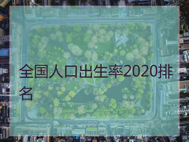 全国人口出生率2020排名