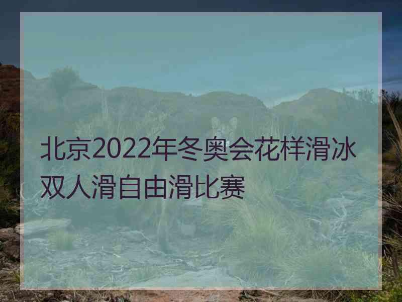 北京2022年冬奥会花样滑冰双人滑自由滑比赛