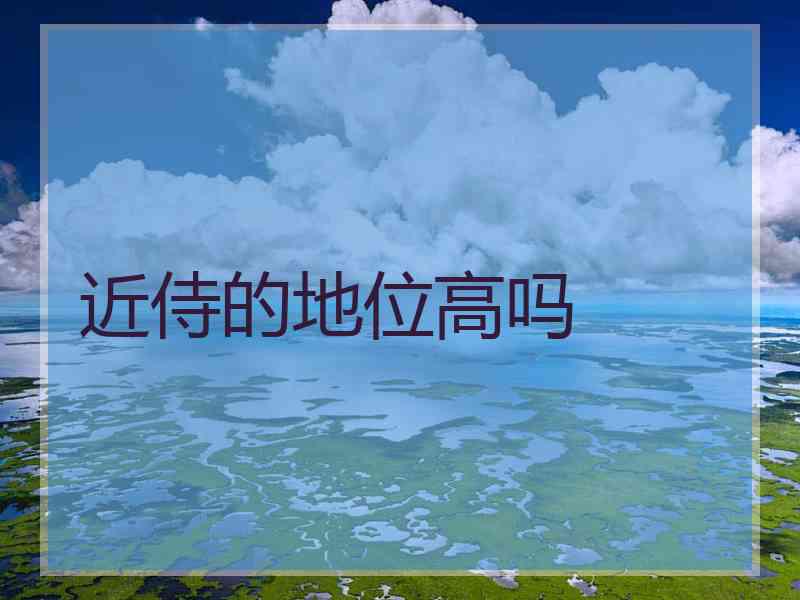 近侍的地位高吗