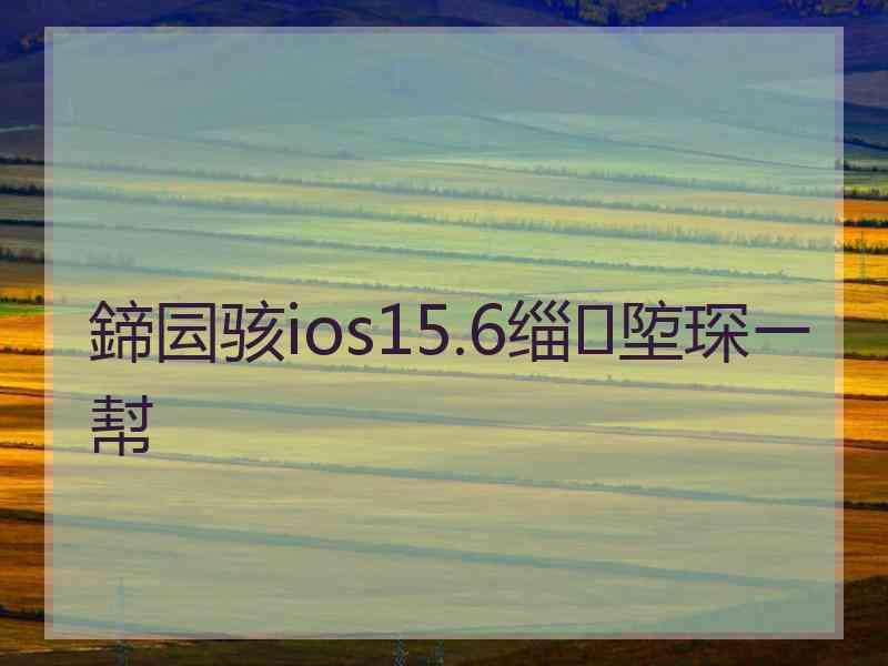 鍗囩骇ios15.6缁埅琛ㄧ幇