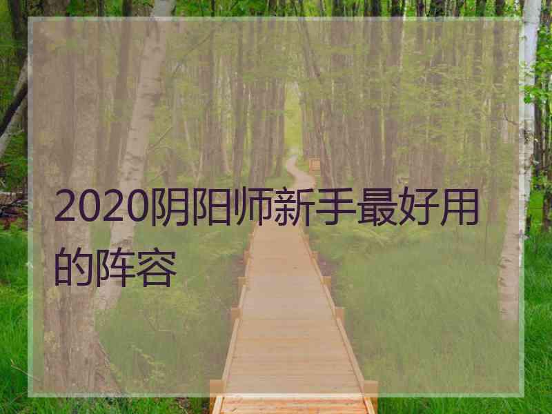 2020阴阳师新手最好用的阵容