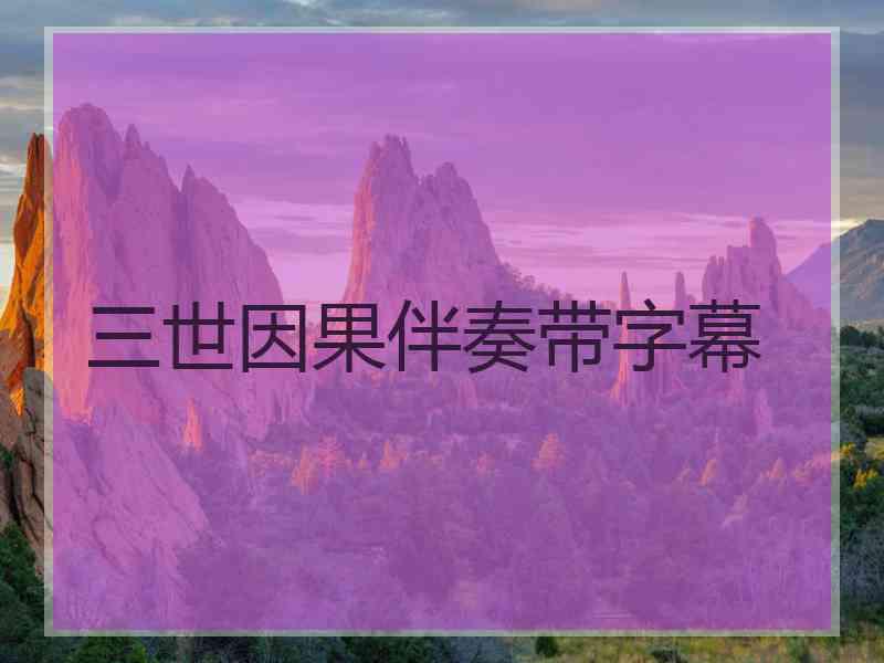 三世因果伴奏带字幕