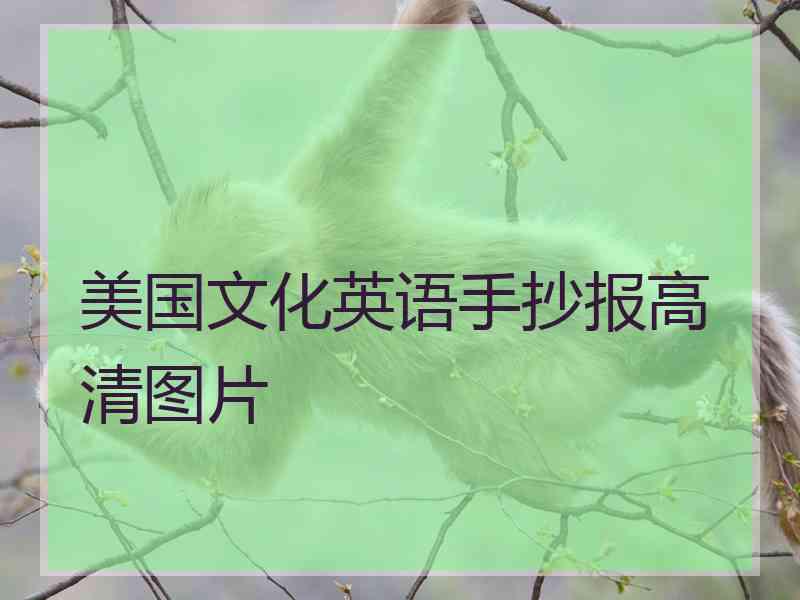 美国文化英语手抄报高清图片