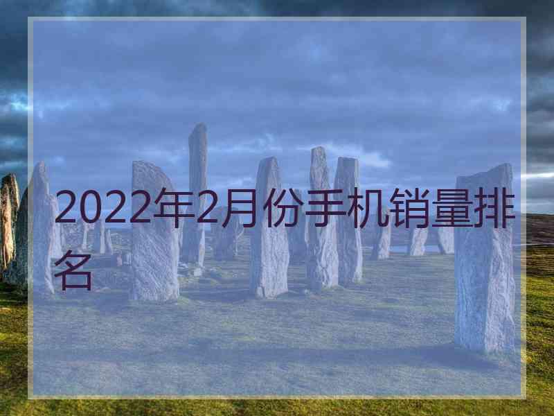 2022年2月份手机销量排名