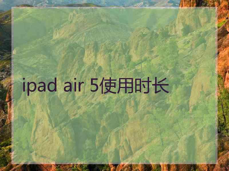 ipad air 5使用时长