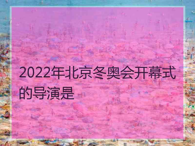 2022年北京冬奥会开幕式的导演是