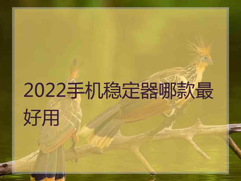 2022手机稳定器哪款最好用