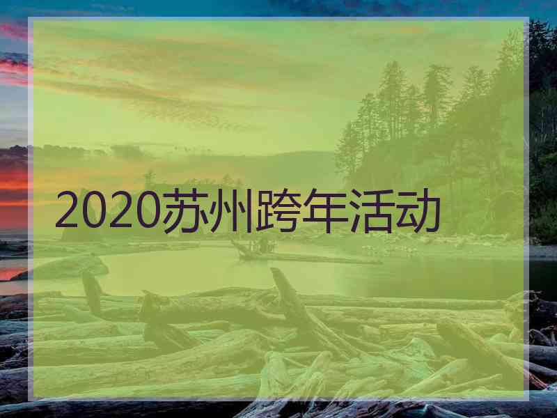 2020苏州跨年活动