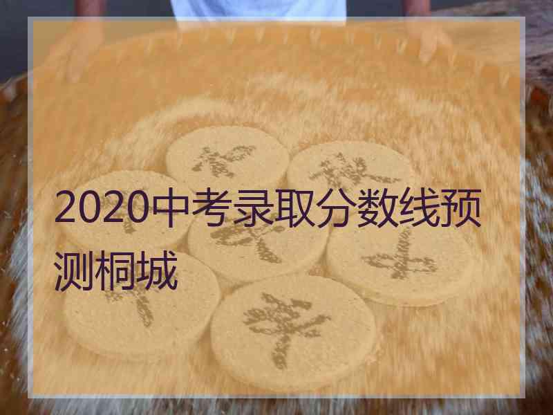 2020中考录取分数线预测桐城
