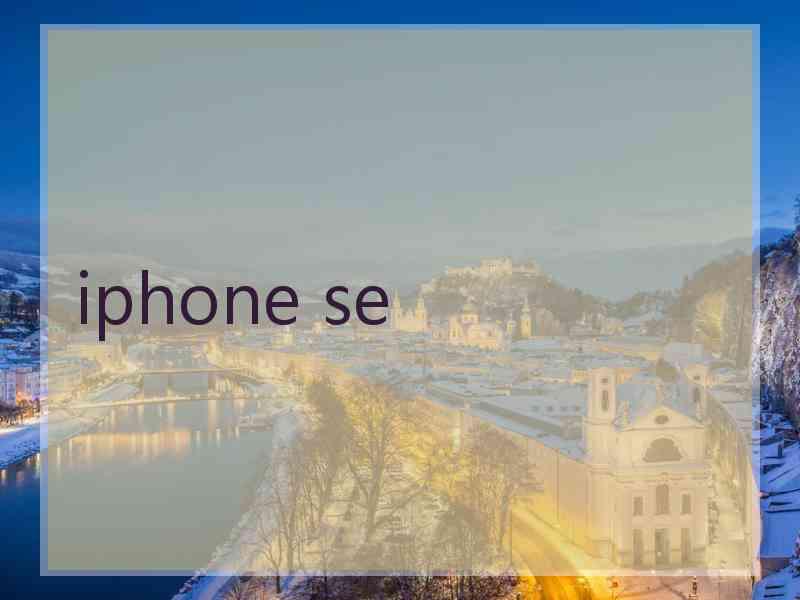 iphone se