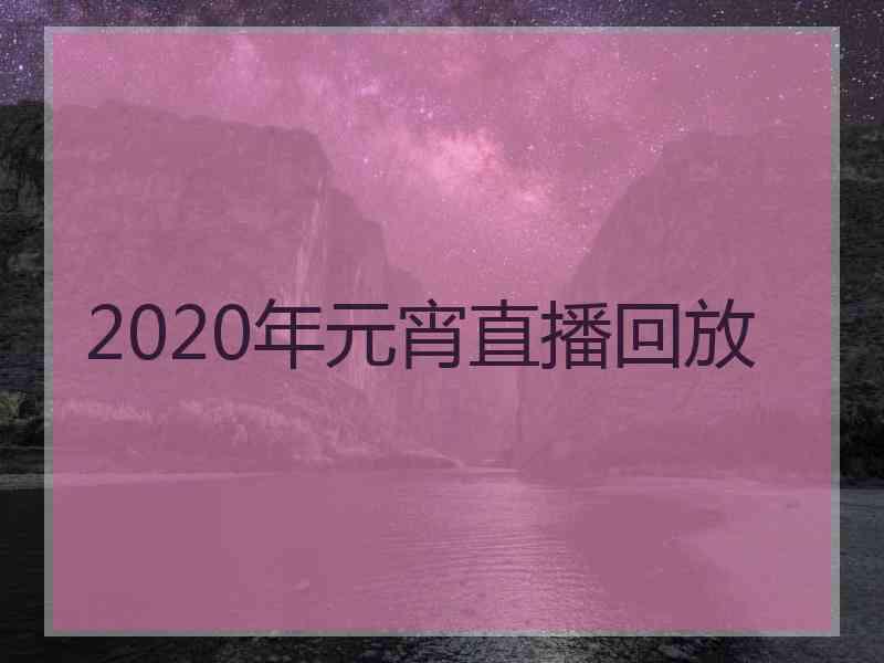 2020年元宵直播回放