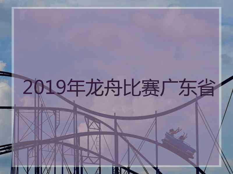 2019年龙舟比赛广东省
