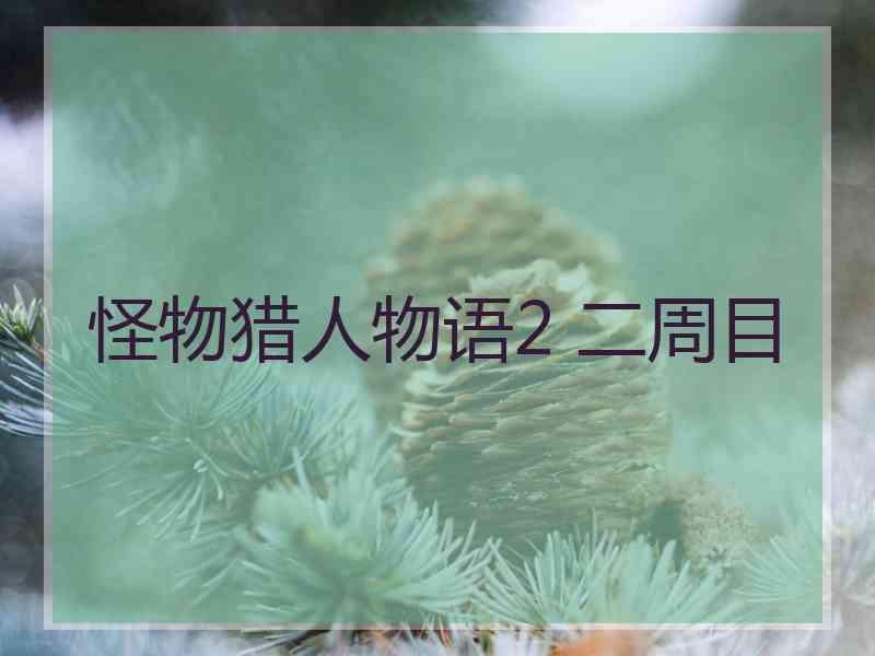 怪物猎人物语2 二周目