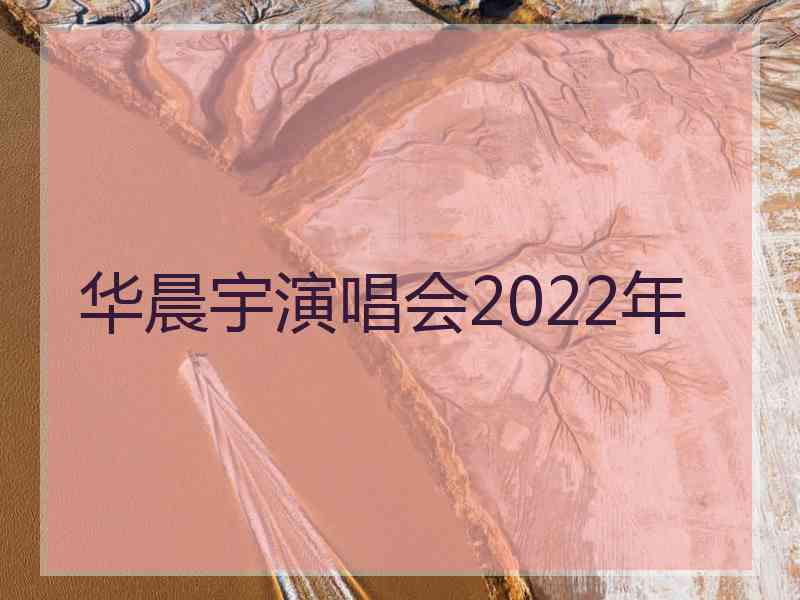华晨宇演唱会2022年