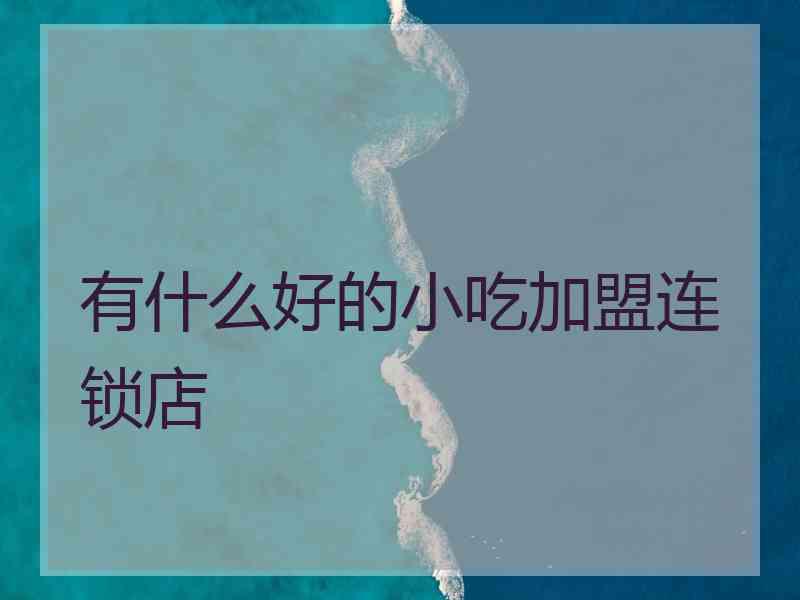 有什么好的小吃加盟连锁店